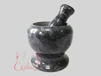 Ступка кам'яна чорна з сірим арт.15201_thumbnail