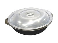 Контейнер РР д.145, h67мм чорний з прозор.кришкою 500мл 25шт 010921/010922_thumbnail