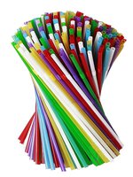 Соломка фреш 25смх8мм зі згином асорті 100шт BS_thumbnail