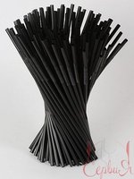 Соломка для соку 21смх6мм зі згином чорна 100шт BS_thumbnail