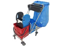 Візок для прибирання на два відра (2х18л) з мусорним пакетом УТ000001115_thumbnail