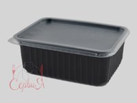 Контейнер РР 179х132х64мм з прозор.кришкою чорне дно 1л 10шт 015212/015213К_thumbnail