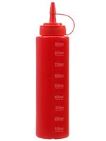 Бутилка пластик. з носиком 960мл червона з рискою Н_thumbnail