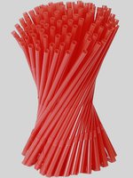 Соломка для соку 21смх6мм зі згином червона 100шт BS_thumbnail