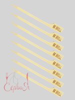 Маркер бамбуковий для м`яса 9см "М-WELL" (середньо-сильна прожарка) 100шт_thumbnail