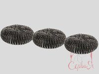 Шкребок металевий нержавіючий 3 шт в сітці_thumbnail