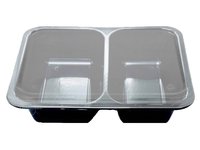 Контейнер РР 2хсекц. 227х178х50мм чорний с прозор. кришкою 10шт Т2 А 25920_thumbnail