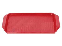 Піднос 43х30см пластик червоний з ручками 591801_thumbnail