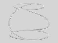 Стійка банкетна Рестам R1 spiral (білий мат)_thumbnail