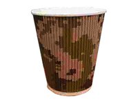 Стакан 450мл паперовий гофра Пиксель під кришку ГР-90 25шт GP02-0817_thumbnail