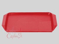 Піднос 43х30см пластик червоний з ручками 591801_thumbnail